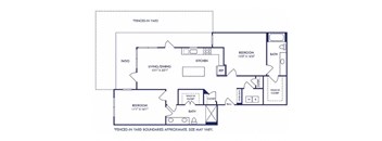 a floor plan of a house with bedrooms and bathrooms