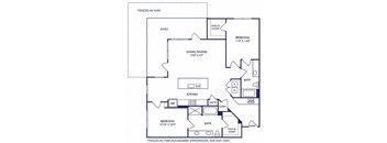 a floor plan of a house with bedrooms and baths