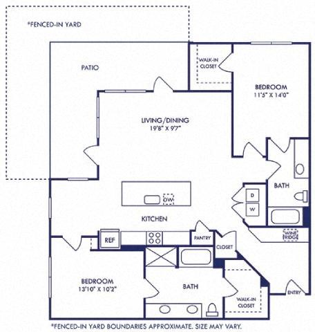 a floor plan of a house with bedrooms and baths
