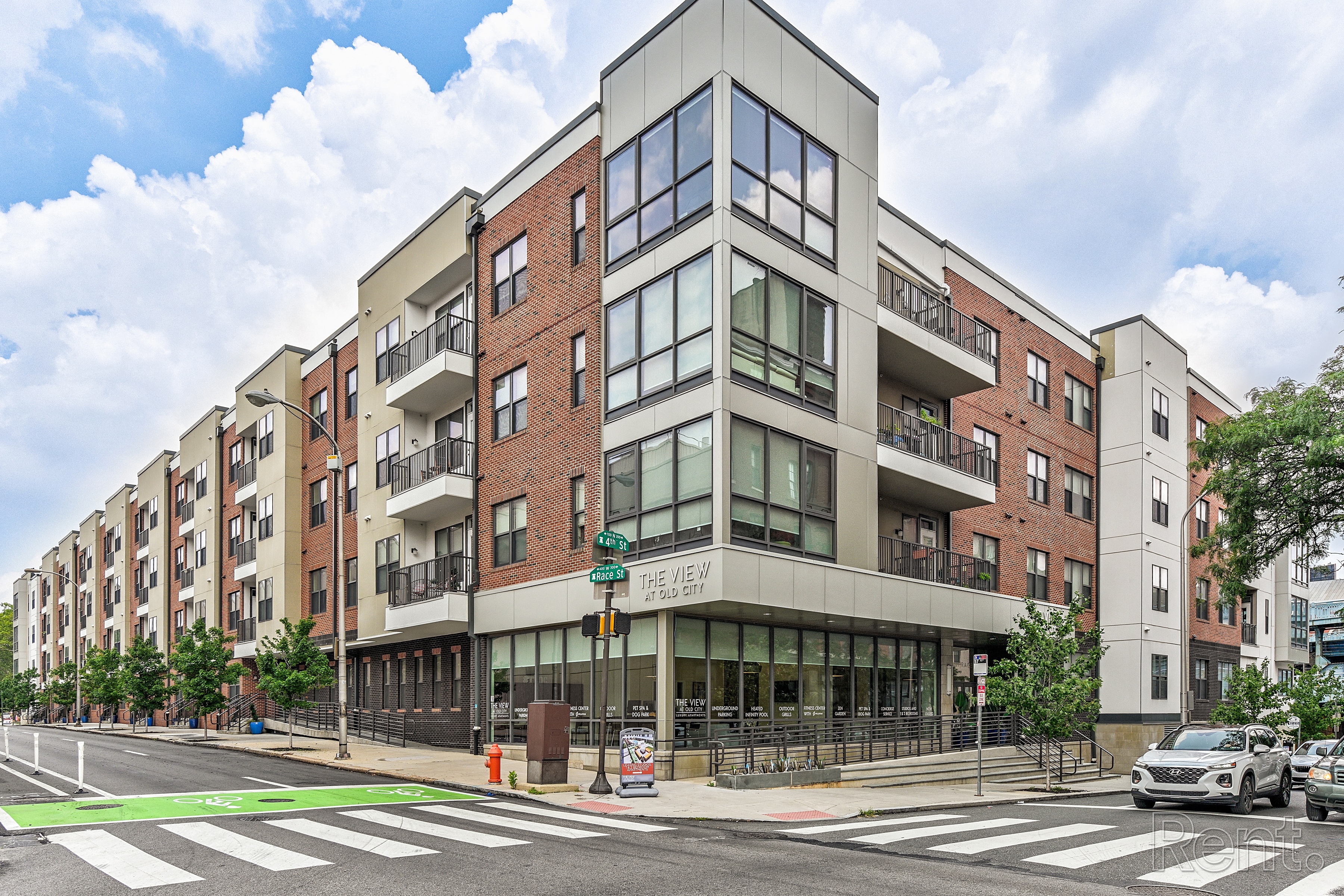 View of the building from the corner of a street  at The View at Old City, Philadelphia