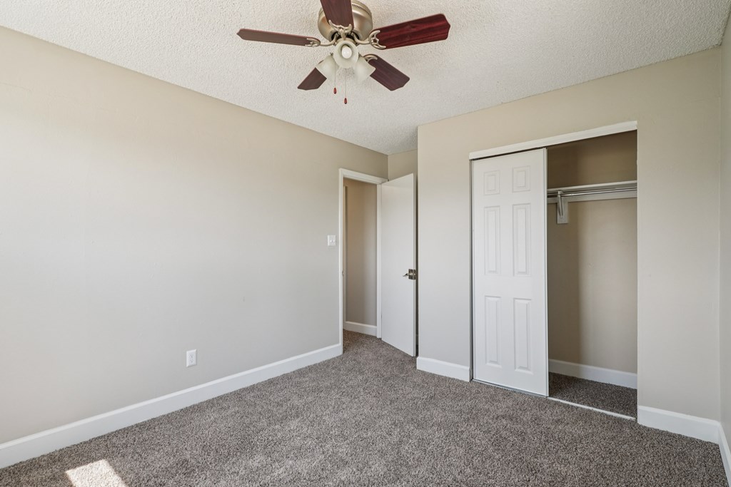 Bedroom With Closet at Aspen Townhomes, Colorado Springs, CO