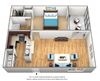 A1 - 1 Bedroom / 1 Bath - 820 Sq. Ft. Floor plan A1 - 1 Bedroom / 1 Bath - 820 Sq. Ft. Floor plan Imageat Lakeside Glen Apartments, Melbourne