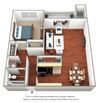 1 Bedroom / 1 Bath - 650 Sq. Ft. Floor Plan Image - A1 1 Bedroom / 1 Bath - 650 Sq. Ft. Floor Plan Image - A1 at Glen at Hidden Valley, Reno, Nevada