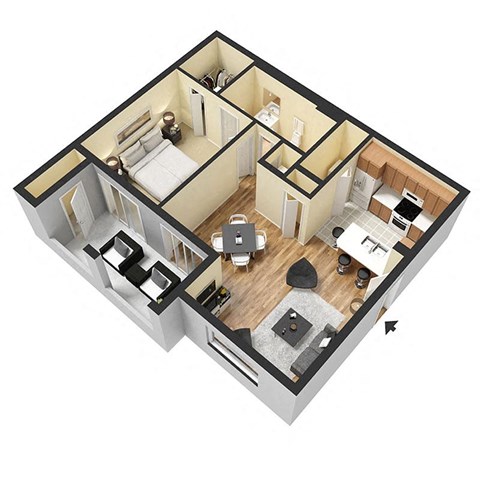 1 Bed 1 Bath Floor Plan at Heritage Bay, Florida