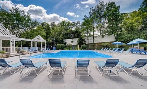 Swimming Pool side patio at Brookstone Village, Cincinnati, OH