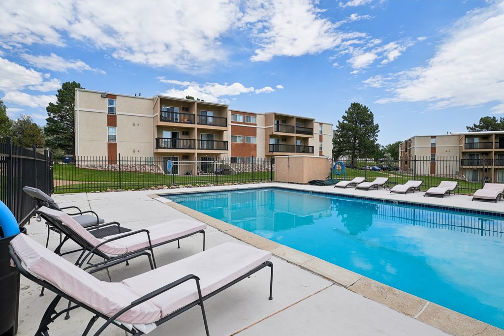 Pool With Lounge Chairs at Broadmoor Springs, Colorado Springs, CO