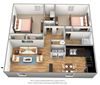2 bedroom 2 bathroom floor plan F 2 bedroom 2 bathroom floor plan F at Park Place Apartments, Kentucky