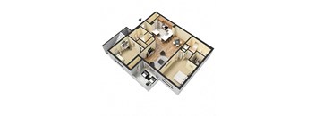 2 Bedroom 2 Bath Floor Plan at Heritage Bay, Jensen Beach, FL 34957