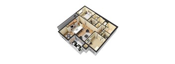 2 Bedroom 2 Bathroom Floor Plan at Heritage Bay, Jensen Beach, FL