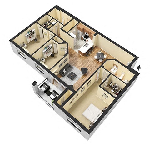 2 Bedroom Floor Plan at Heritage Bay, Jensen Beach, 34957