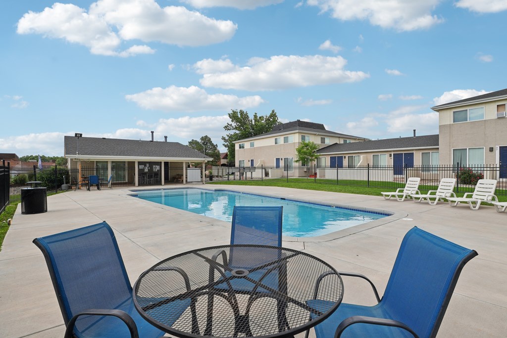 Poolside Dining Chairs at Aspen Townhomes, Colorado Springs, CO