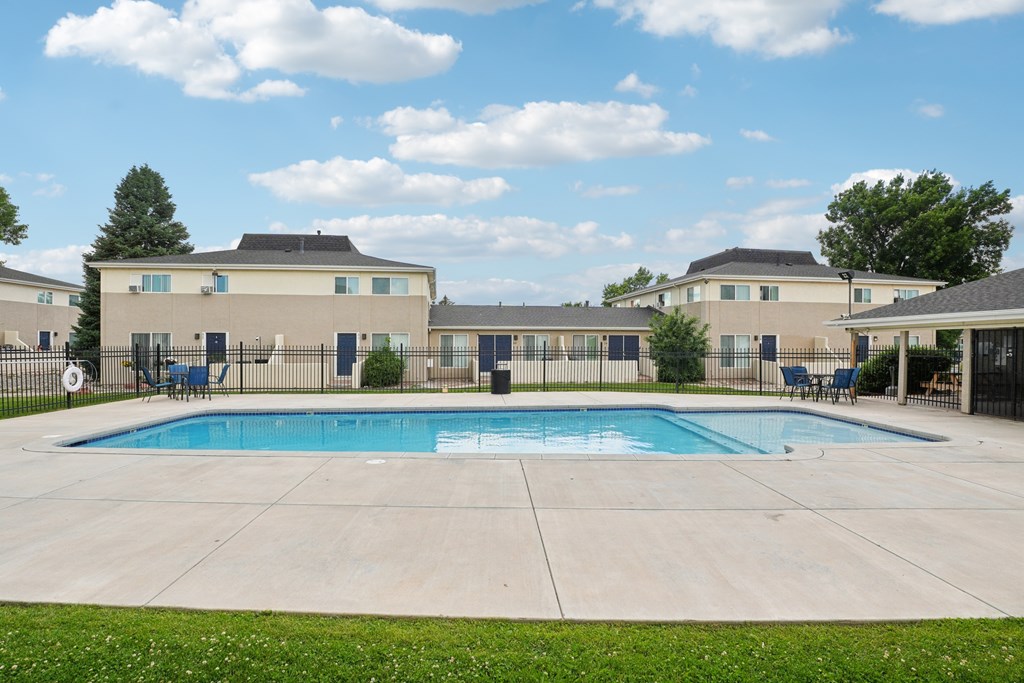 A swimming pool at Aspen Townhomes, Colorado Springs, 80909