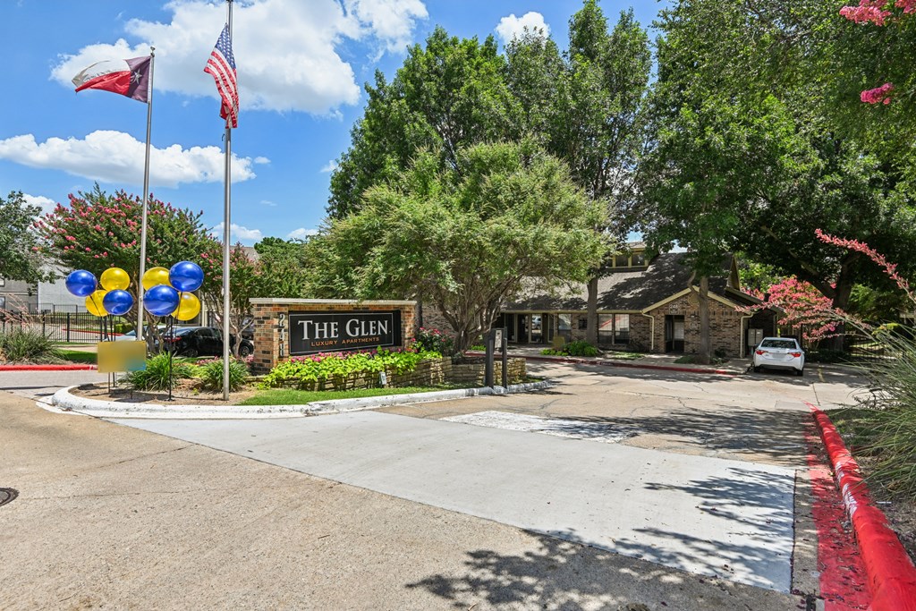 Entry Signage at The Glen, Lewisville, TX, 75067