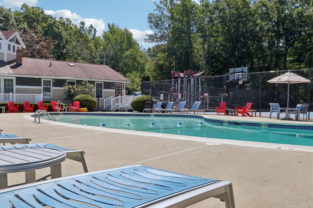 Poolside Relaxing Chairs at Heritage at the River, New Hampshire, 03102