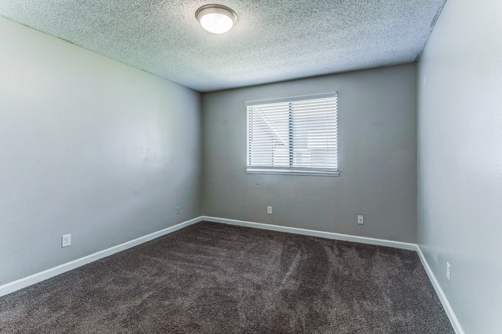 Empty room with carpet and a window  at Union Heights Apartments, Colorado Springs, CO