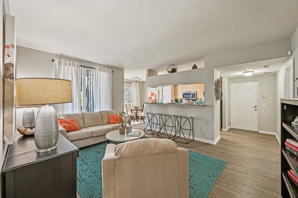 Living Room With Kitchen at Heritage Bay, Jensen Beach, Florida