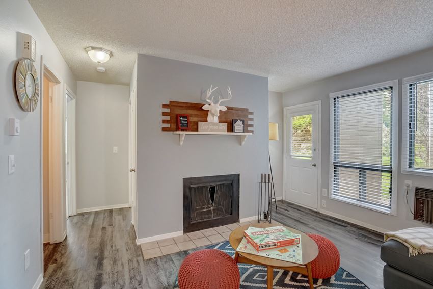 Living Room With Fireplace at Governor's Park, Fort Collins, CO, 80525 - Photo Gallery