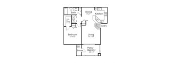A2-1x1-721sqft.  at Sweetwater At Metro North, Phoenix, 85029
