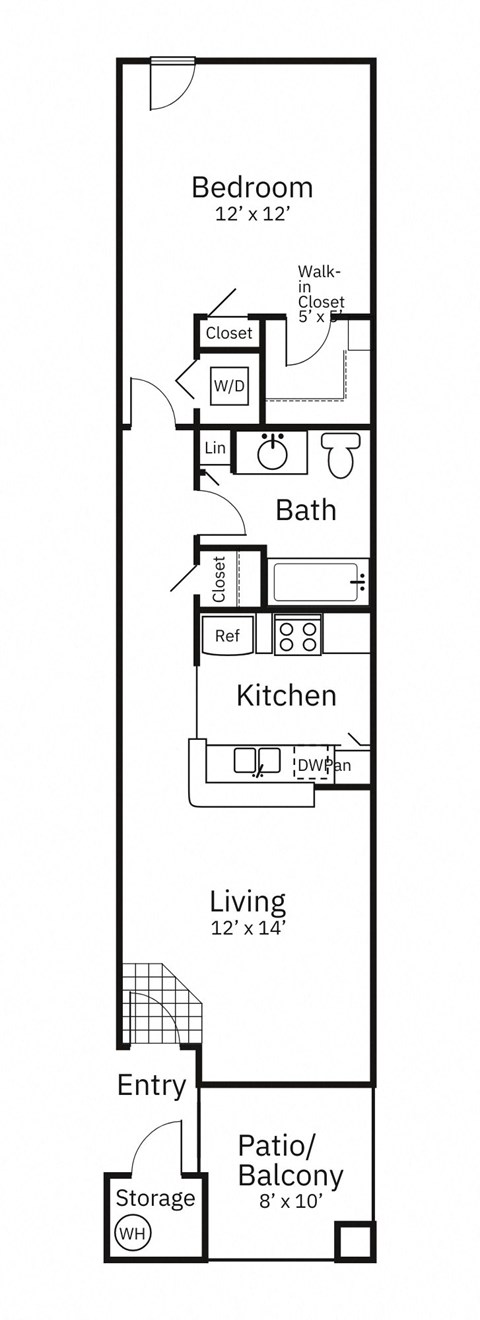 A1-1x1-624sqft.  at Sweetwater At Metro North, Arizona, 85029