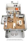 1 Bedroom 1 Bathroom Floor Plan 1 Bedroom 1 Bathroom Floor Plan at Del Coronado, Mesa, Arizona
