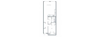 A4 1 Bed 1 Bath Floor Plan Layout at Riverwalk Apartments, 01843