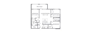 The Admiral 3 Bed 2 Bath Floor Plan at AxisOne, Stuart, Florida 34994