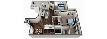2 Bed 2 Bath Floor Plan at Glen at Mesa, Mesa, 85201