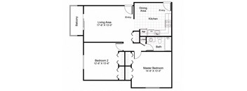 B2 Floor Plan at Heritage at the River, Manchester, New Hampshire