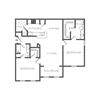 B1S - 2X2 - 1,248 Sq. Ft. Floor Plan with Solarium