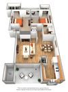 2 bedroom 2 bath Floor Plan 2 bedroom 2 bath Floor Plan at Del Coronado, Mesa