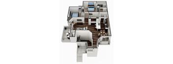 2 Bedroom 2 Bathroom Floor Plan at Glen at Mesa, Mesa, Arizona