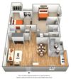 2 Bedroom 2 Bathroom Floor Plan 2 Bedroom 2 Bathroom Floor Plan at Del Coronado, Arizona