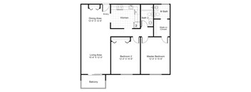 B3 Floor Plan at Heritage at the River, Manchester