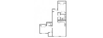 B4 2 Bed 2 Bath Floor Plan Layout at Riverwalk Apartments, Massachusetts