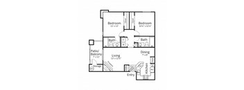 B1-2x2-958sqft. at Sweetwater At Metro North, Phoenix, 85029