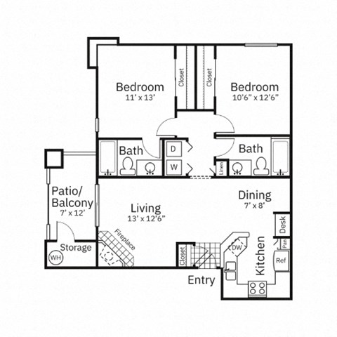 B1-2x2-958sqft. at Sweetwater At Metro North, Phoenix, 85029
