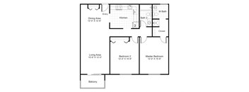 B5 - 2x2 - 1050 sq. ft.