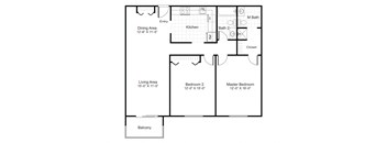 B6 - 2x2 - 1100 sq. ft.