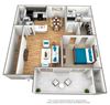 1 bedroom 1 bath floor plan 1 bedroom 1 bath floor plan at The Parkway at Hunters Creek, Orlando, 32837