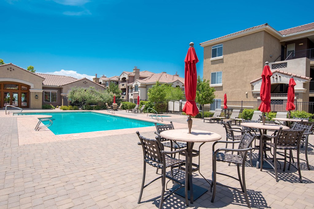 Poolside Dining Tables Poolside Dining Tables at Broadstone Towne Center, New Mexico, 87106
