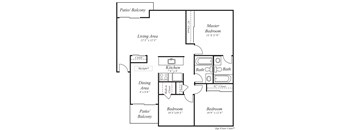 3 Bed 2 Bath Floor Plan at Broadmoor Springs, Colorado Springs, Colorado