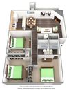 Three Bed Two Bath Floor Plan Three Bed Two Bath Floor Plan at Murietta at ASU, Tempe, Arizona 85281