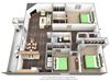 Three Bedroom Two Bath Floor Plan Three Bedroom Two Bath Floor Plan at Murietta at ASU, Tempe, AZ