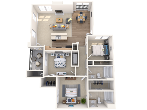 The Churchill - 3x2 - 1,305 sq. ft. The Churchill - 3x2 - 1,305 sq. ft. at Broadstone Towne Center, Albuquerque, 87106