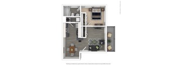 Cimarron Floor Plan at Windmill Apartments, Colorado Springs, CO, 80916