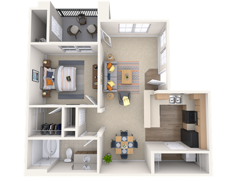 The Claro - 1x1 - 741 sq. ft. The Claro - 1x1 - 741 sq. ft. at Broadstone Towne Center, Albuquerque, NM