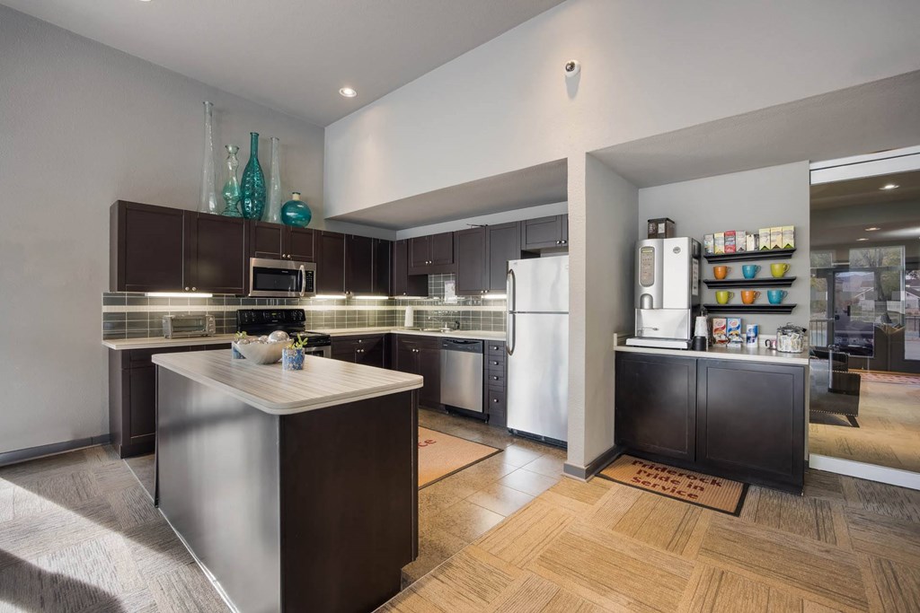 Clubhouse Kitchen at Woodland Hills Apartments,