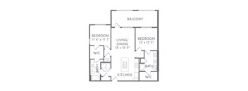 The Coastal 2 Bed 2 Bath Floor Plan at AxisOne, Stuart, Florida