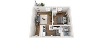 A6 - 1x1 505 sq. ft. at The Collection, Virginia