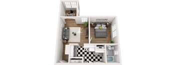 A11 - 1x1 612 sq. ft. at The Collection, Richmond, VA